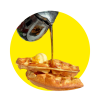 Wafels en ahornsiroop